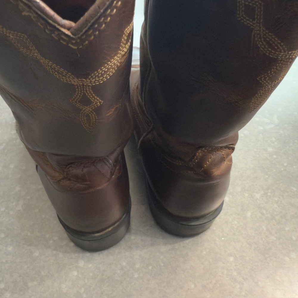 Ariat Brown Leather Western Cowboy Boots - Size 10D - Picture 12 of 14